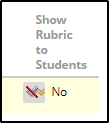 This icon allows you to choose how and whether students will see the rubric